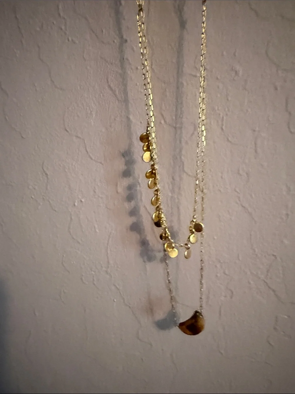 Madewell layered gold-tone coin and pendant necklace
